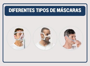 Comparação entre diferentes tipos de máscaras de CPAP (máscara nasal, máscara facial, nasal com pillow) 